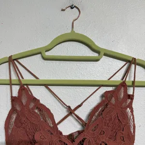 Free People One Copper Adella Crochet Lace Bralette Sz S thumbnail 3