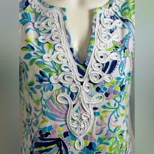 LILLY PULITZER Harper Shift Resort White Shell Beach Dress Rt. $148 thumbnail 8