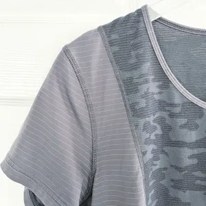 Lululemon Run For Days Short Sleeve Black Camo Mesh Running Shirt Sporty Chic thumbnail 2