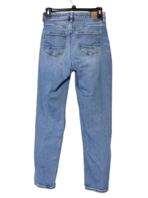 American Eagle size 0 short strigid light denim distressed jeans preppy casual thumbnail 2