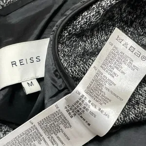 Reiss Women's Dark Gray Wool Long Sleeve Notch Lapel Trench Coat Jacket Size M thumbnail 4
