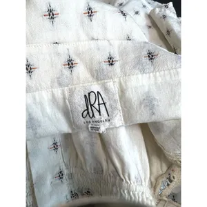 ANTHROPOLOGIE DRA | S | Cream and Embroidery Peasant Dress Puff Shoulder thumbnail 4