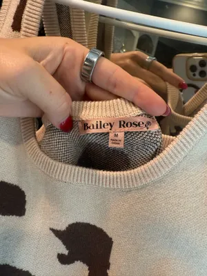 Bailey rose cow print dress Tan Size M thumbnail 2