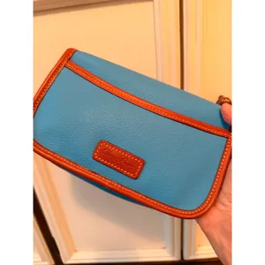 Dooney & Bourke Crossbody Women Small Sky Blue East/West Pebble Leather EV362 SB thumbnail 5