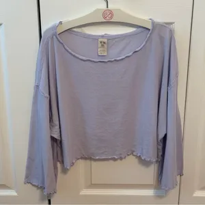 Free People We The Free Bird Gang Tee in Lilac thumbnail 2