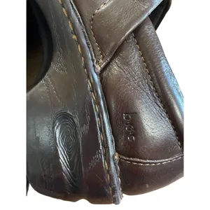 BOC dark brown leather‎ upper Peggy Clogs sz 8 thumbnail 8
