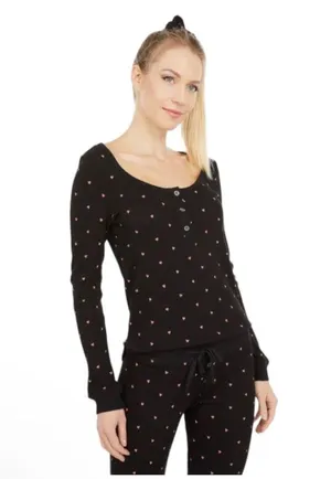 NEW Revolve Plush Thermal Heart Pajama + Scrunchie Set size XS thumbnail 4