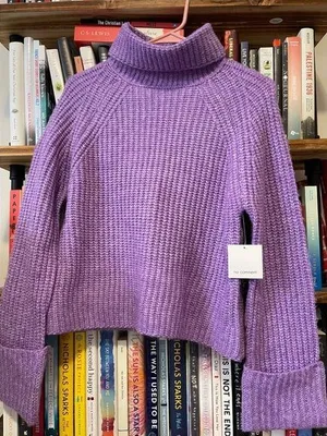 lovely purple turtleneck sweater Size M thumbnail 1