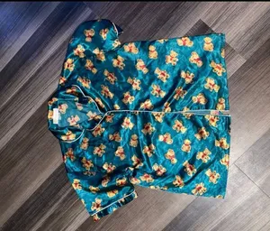 Teal Floral Pajama Set thumbnail 3