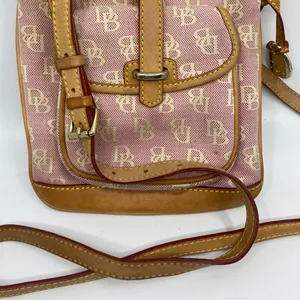 Dooney & Bourke Light Red Tan Fabric Crossbody Bag thumbnail 2