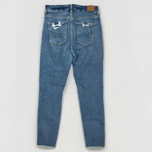 American Eagle Curvy Hi-Rise Jegging Jeans Womens Size 4 Medium Wash Distressed thumbnail 2