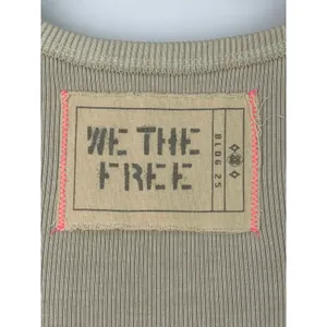 Free People L tank top Great Expectations ribbed knit embroidered cross stich thumbnail 9