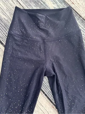 Beyond Yoga Navy and Ombre Gold Speckle Leggings thumbnail 5