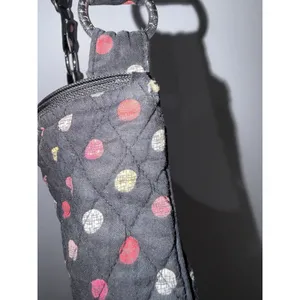 Vera Bradley Havana Polka Dots Three Zipper Crossbody Bag Purse Satchel Black M thumbnail 5