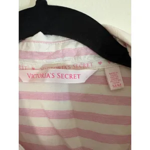 Victoria's‎ Secret Pink White Striped Cotton Button Down Nightshirt Medium thumbnail 4