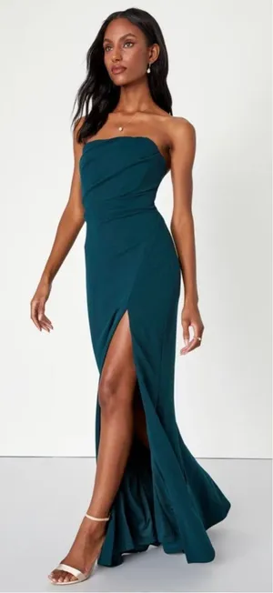 Lulus Emerald Green Maxi Dress thumbnail 2