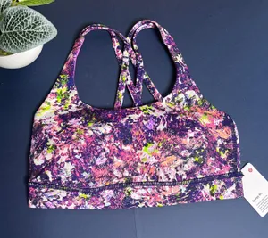 Lululemon Energy Bra Luxtreme NWT Size 2 Purple TRRM *Limited Edition* thumbnail 2