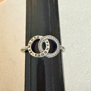 Pandora Signature Circle Logo Ring CZ Sterling Silver Size 8.5 thumbnail 5