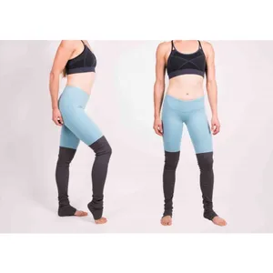 Alo Yoga Womens Goddess Colorblock Ruched High Waist Leggings Blue Black Size XS thumbnail 2