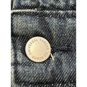Universal Thread Women’s Denim Utility Romper Long Sleeve Button Front Blue thumbnail 9