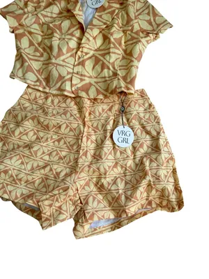 VRG GRL Orange Yellow Floral Two Piece Set Size 10 NEW NWT thumbnail 5