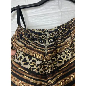 Miraclesuit Kiara peephole tankini top high neck black gold women's size‎ 12 thumbnail 3