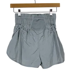 Free People FP Movement Way Home Solid Shorts Grey Athletic Smocked Size S thumbnail 4