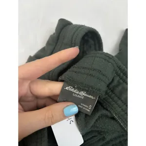 Eddie Bauer Lounge Womens Small Forest Green Jogger Sweatpants Soft Fleece Pants thumbnail 3