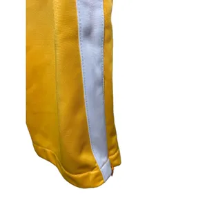 Lovers + Friends Yellow Track Jogger Pants Stripe Zip Ankle Small Festival thumbnail 5