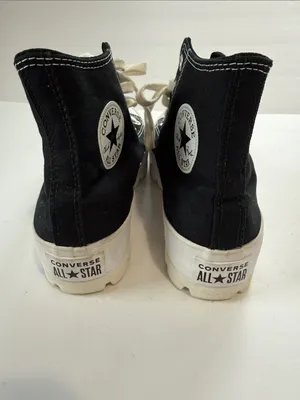 Converse women’s Black & White High-Top Chuck Taylor Sneakers thumbnail 2