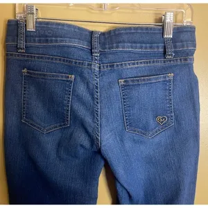 Carmar Bootcut Jeans Womens 28 Blue Excellent Stretch Heart Embroidery thumbnail 9