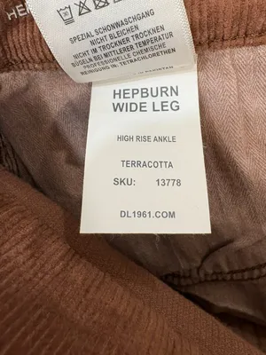 🌟 Dl1961 🌟 Hepburn Wide Leg 27" High Rise Corduroy Stretch Jeans Brown Sz 26 thumbnail 13