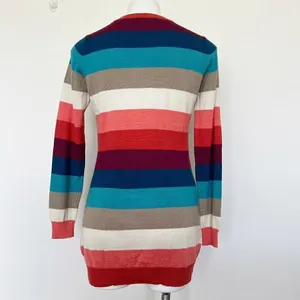 𝅺Vintage wool sweater dress SMALL pink blue Long Sleeve comfy cozy Hippie thumbnail 10