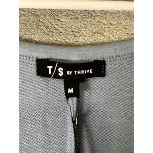 Thrive Societe Jumpsuit Blue Gray Pockets Soft Stretch Medium Minimalist New thumbnail 5