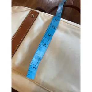 DOONEY & BOURKE Smith Bag *AS IS Nylon Leather Cream Color Purse Tote thumbnail 12