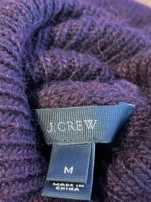 J.Crew Sweater Wool Alpaca Blend Turtleneck Oversized Medium  thumbnail 5