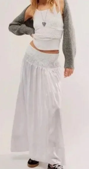Free People Aster Set Silver Maxi Skirt & Bralette NWOT thumbnail 1