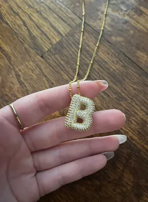 Amazon B Letter Necklace thumbnail 1