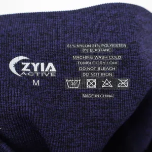 Zyia Active Shorts Womens M Brilliant Purple Marled High Waisted Seamless Good thumbnail 3