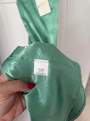 Show Me Your Mumu Mina Midi Dress green palm satin new NWT‎ thumbnail 4
