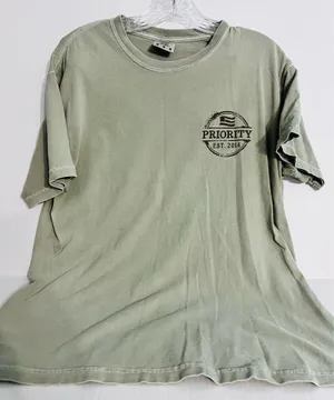 Comfort Colors Priority Tractor Graphic Sage Green T Shirt thumbnail 1