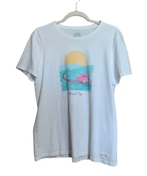 Life Is Good Womens Size Large Multicolor Road Trip Graphic Crusher Tee thumbnail 1