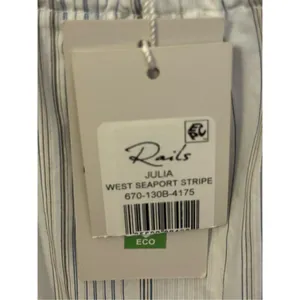 Rails Julia Dress West Seaport Stripe Cotton Midi XL thumbnail 3