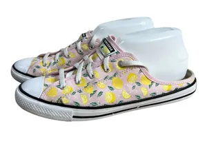 Converse Chuck Women Dainty Mules Size 7.5 Slip On Pink Fruit Pack Lemon 568142C thumbnail 1