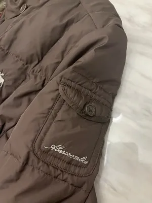 Abercrombie Fitch Brown Puffer Jacket Fur Lined Y2K thumbnail 8