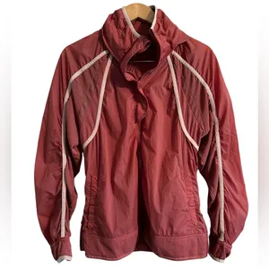 Free People FP Movement Track Jacket Zip Up Windbreaker Athleisure Dusty Pink thumbnail 2
