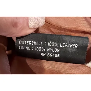 Vintage Wilsons Leather Jacket Women Orange Zip Up Size Medium thumbnail 11