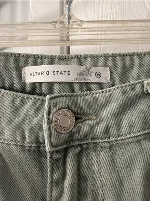 Altar'd State Wide Leg Pants in Sage Green thumbnail 2