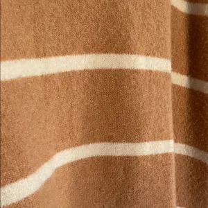 Aerie Brown and Cream Striped V-Neck Sweater thumbnail 3