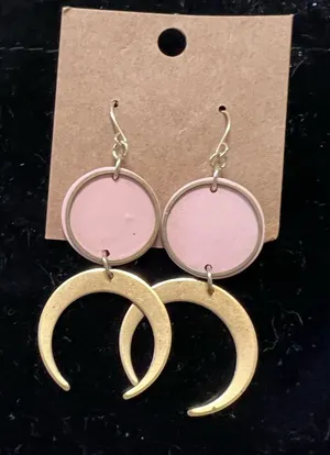 Homemade blush earrings thumbnail 1